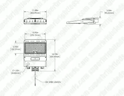 185W LED Parking Lot Area Light- 31,450 Lumens - 750W MH Equivalent - 5000K - Optional Photocell - With Mount -Lighting Decoration Store ald2 50k19w c brc3 dim drawing