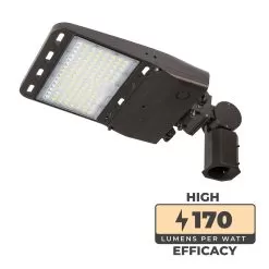 150W LED Parking Lot Area Light- 25,500 Lumens - 400W MH Equivalent - 5000K - Optional Photocell - With Mount