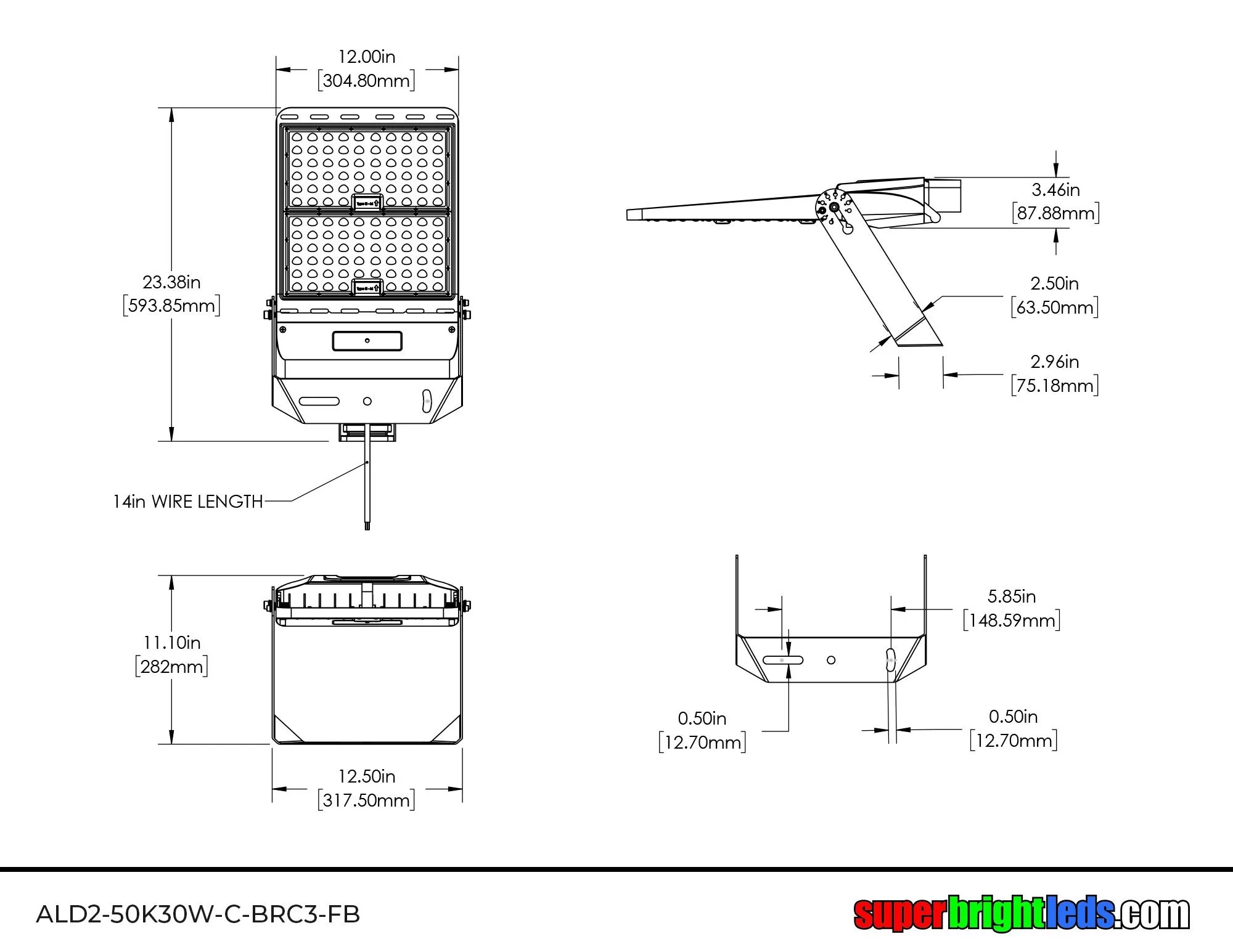 300W LED Parking Lot Area Light- 51,000 Lumens - 1000W MH Equivalent - 5000K - Optional Photocell - With Mount 9 300W LED Parking Lot Area Light- 51,000 Lumens - 1000W MH Equivalent - 5000K - Optional Photocell - With Mount - Image 9