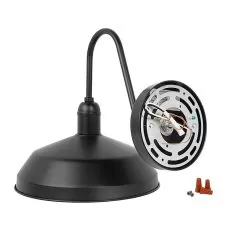 Gooseneck Light - Black 9” Shade LED Barn Light - 900 Lumens - 3000K / 4000K -Lighting Decoration Store b350003 12w xkbk back