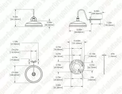 Gooseneck Light - Black 9” Shade LED Barn Light - 900 Lumens - 3000K / 4000K -Lighting Decoration Store b350003 12w3kbk 1