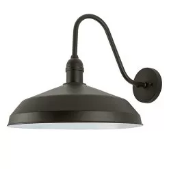 Gooseneck Light - Bronze 15.6” Shade LED Barn Light - 1500 Lumens - 3000K / 4000K