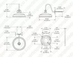 Gooseneck Light - Black 15.6” Shade LED Barn Light - 1500 Lumens - 3000K / 4000K -Lighting Decoration Store b350003 20w4kbk0 1