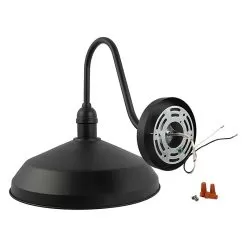 Gooseneck Light - Black 15.6” Shade LED Barn Light - 1500 Lumens - 3000K / 4000K -Lighting Decoration Store b350003 xw xkbk back updated