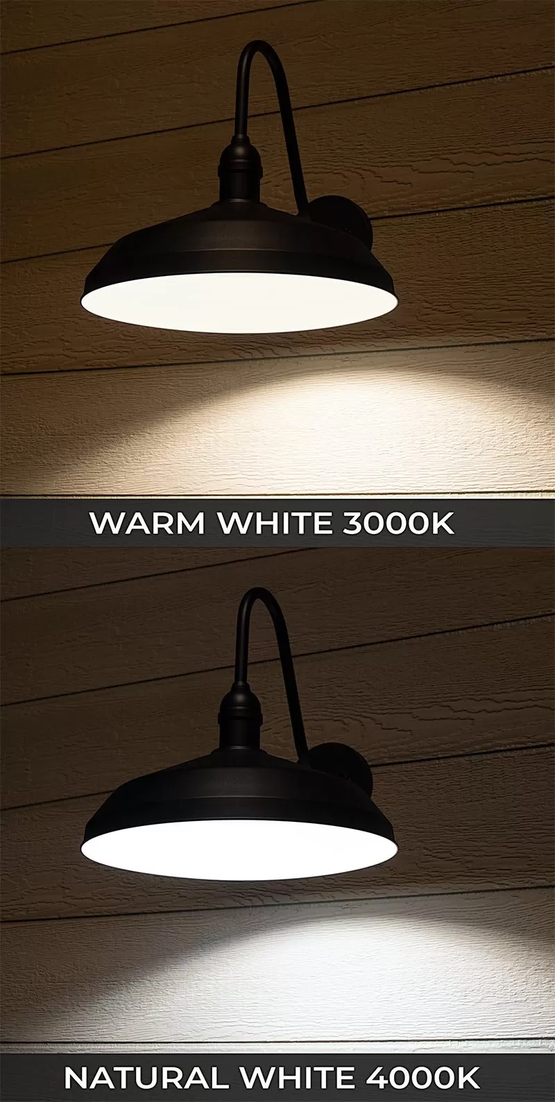 Gooseneck Light - Bronze 15.6” Shade LED Barn Light - 1500 Lumens - 3000K / 4000K 5 Gooseneck Light - Bronze 15.6” Shade LED Barn Light - 1500 Lumens - 3000K / 4000K - Image 5