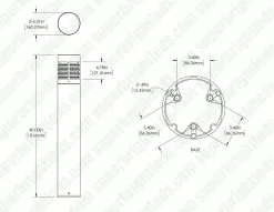 Flat Top LED Bollard Light With Louvers - Bronze Finish - 10W - 180 Lumens - 4000K -Lighting Decoration Store blr 40k10w 740 brfl