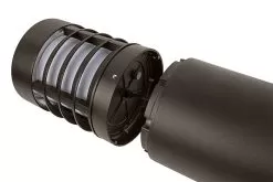 Flat Top LED Bollard Light With Louvers - Bronze Finish - 10W - 180 Lumens - 4000K -Lighting Decoration Store blr 40k10w 740 brfl open