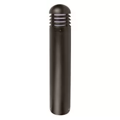 Round Top LED Bollard Light With Louvers - Bronze Finish - 10W - 180 Lumens - 4000K