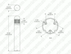 Round Top LED Bollard Light With Louvers - Bronze Finish - 10W - 180 Lumens - 4000K -Lighting Decoration Store blr 40k10w 740 brrl