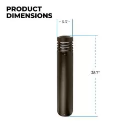 Tapered Top LED Bollard Light With Louvers - Bronze Finish - 10W - 180 Lumens - 4000K 13 Tapered Top LED Bollard Light With Louvers - Bronze Finish - 10W - 180 Lumens - 4000K -Lighting Decoration Store blr 40k10w 740 brtl dims updated