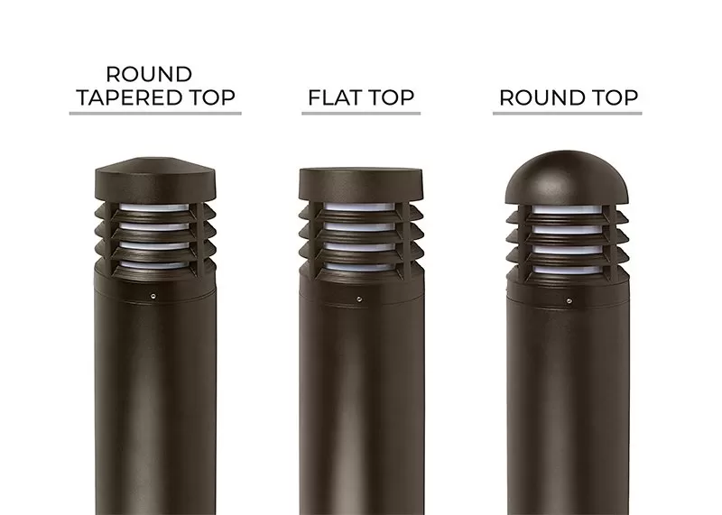 Tapered Top LED Bollard Light With Louvers - Bronze Finish - 10W - 180 Lumens - 4000K 8 Tapered Top LED Bollard Light With Louvers - Bronze Finish - 10W - 180 Lumens - 4000K - Image 8