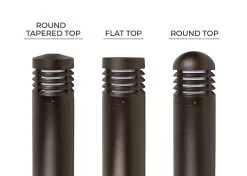 Flat Top LED Bollard Light With Louvers - Bronze Finish - 10W - 180 Lumens - 4000K -Lighting Decoration Store blr 40k10w 740 brtl options