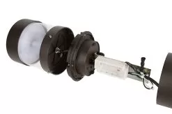 Round LED Bollard Light With Architectural Bevel Edge - Cone Reflector - Dark Bronze Finish - 20W - 3000K / 4000K -Lighting Decoration Store blr 40k20w 740brt expanded