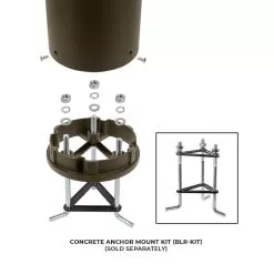 Flat Top LED Bollard Light With Louvers - Bronze Finish - 10W - 180 Lumens - 4000K -Lighting Decoration Store blr expanded view a v1