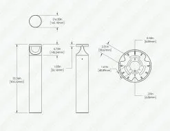 Side Throw LED Bollard Light With Cover Plate- Round / Flat Top - Architectural Bronze Finish - 14W - 1,680 Lumens - 3000K / 4000K / 5000K -Lighting Decoration Store blra 30k14w 367 obr 1