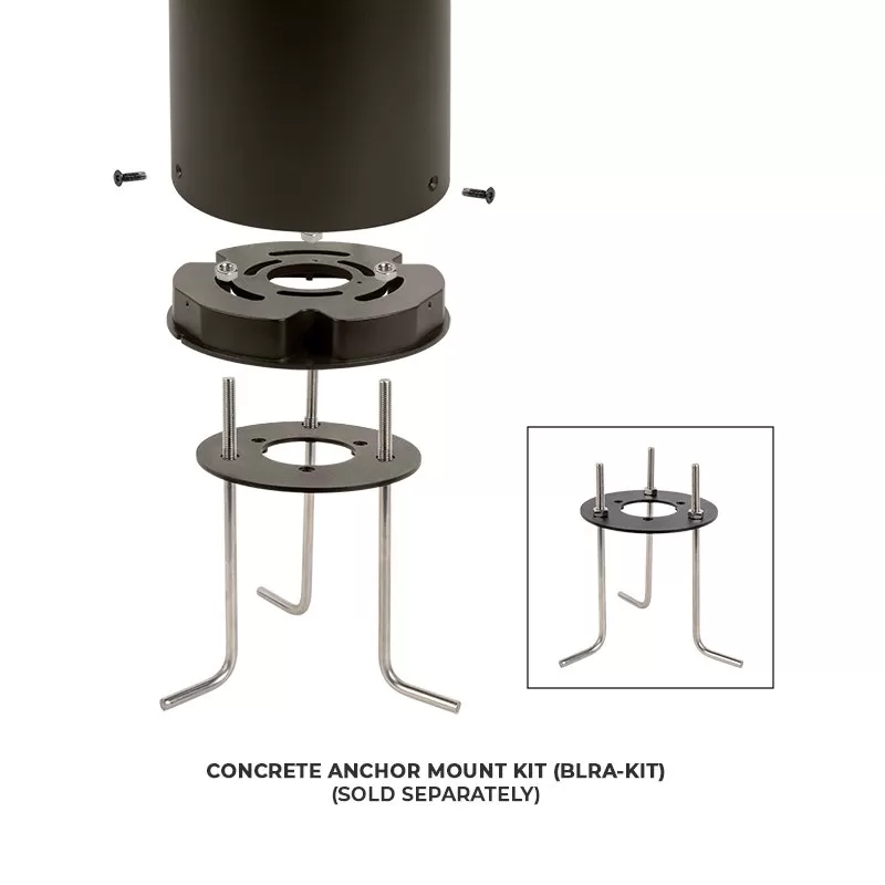 Round LED Bollard Light - Architectural Dual-Side Throw With Optional Cover Plate - Bronze Finish - 14W - 3000K / 4000K / 5000K 6 Round LED Bollard Light - Architectural Dual-Side Throw With Optional Cover Plate - Bronze Finish - 14W - 3000K / 4000K / 5000K - Image 6