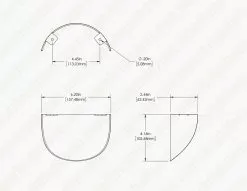 Side Throw LED Bollard Light With Cover Plate- Round / Flat Top - Architectural Bronze Finish - 14W - 1,680 Lumens - 3000K / 4000K / 5000K -Lighting Decoration Store blra shld 1