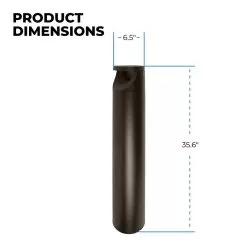 Side Throw LED Bollard Light With Cover Plate- Round / Flat Top - Architectural Bronze Finish - 14W - 1,680 Lumens - 3000K / 4000K / 5000K -Lighting Decoration Store blra xk14w 367 obr dims updated