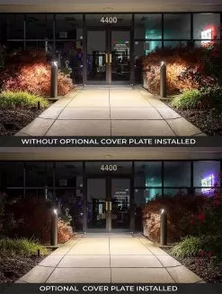 Round LED Bollard Light - Architectural Dual-Side Throw With Optional Cover Plate - Bronze Finish - 14W - 3000K / 4000K / 5000K 21 Round LED Bollard Light - Architectural Dual-Side Throw With Optional Cover Plate - Bronze Finish - 14W - 3000K / 4000K / 5000K -Lighting Decoration Store blra xk14w 367 obr on cct