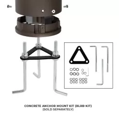 Round LED Bollard With Selectable Wattage And CCT - Bronze Finish - Cone Reflector - 12W / 16W / 22W - 3000K / 4000K / 5000K -Lighting Decoration Store blrb kit install brown v1 2