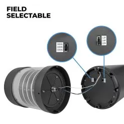 43 Inch Round Top Bollard With Louvers - Black Finish - Selectable 12W / 16W / 22W - 3000K / 4000K / 5000K - 1540 Lumens - BLRB-SW3B22S-744-BKRL -Lighting Decoration Store blrb sw3b22s 742 bkrl field selectable