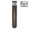 42 Inch Flat Top Bollard With Louvers - Bronze Finish - Selectable 12W / 16W / 22W - 3000K / 4000K / 5000K - 1540 Lumens - BLRB-SW3B22S-742-BRFL