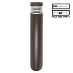 42 Inch Flat Top Bollard With Louvers - Bronze Finish - Selectable 12W / 16W / 22W - 3000K / 4000K / 5000K - 1540 Lumens - BLRB-SW3B22S-742-BRFL