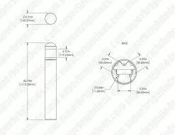 43 Inch Round Top Bollard With Louvers - Black Finish - Selectable 12W / 16W / 22W - 3000K / 4000K / 5000K - 1540 Lumens - BLRB-SW3B22S-744-BKRL -Lighting Decoration Store blrb sw3b22s 744 bkrl0 1