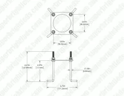 Square LED Bollard Light With Flat Top - Cone Reflector - Bronze Finish - 22W - 2,640 Lumens - 3000K / 4000K / 5000K -Lighting Decoration Store blsb 30k22w 742 hardware