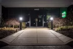 Square LED Bollard With Selectable Wattage And CCT - Bronze Finish - Cone Reflector - 12W / 16W / 22W - 3000K / 4000K / 5000K 16 Square LED Bollard With Selectable Wattage And CCT - Bronze Finish - Cone Reflector - 12W / 16W / 22W - 3000K / 4000K / 5000K -Lighting Decoration Store blsb xk22w 742 on installed2 1