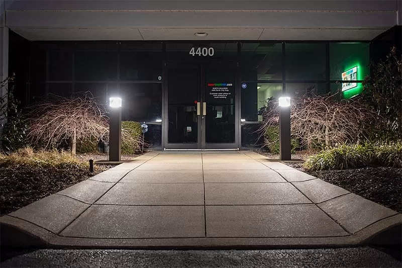 Square LED Bollard With Selectable Wattage And CCT - Bronze Finish - Cone Reflector - 12W / 16W / 22W - 3000K / 4000K / 5000K 8 Square LED Bollard With Selectable Wattage And CCT - Bronze Finish - Cone Reflector - 12W / 16W / 22W - 3000K / 4000K / 5000K - Image 8