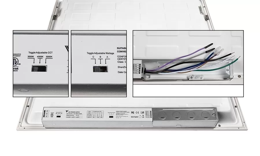 2x4 LED Backlit Light Panel 4 Pack - Selectable CCT 3500K / 4000K / 5000K - Selectable Wattage 30W / 40W / 50W 4 2x4 LED Backlit Light Panel 4 Pack - Selectable CCT 3500K / 4000K / 5000K - Selectable Wattage 30W / 40W / 50W - Image 4