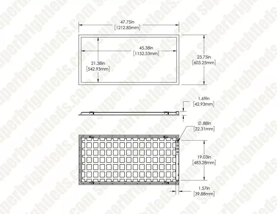 2x4 LED Backlit Light Panel 4 Pack - Selectable CCT 3500K / 4000K / 5000K - Selectable Wattage 30W / 40W / 50W 6 2x4 LED Backlit Light Panel 4 Pack - Selectable CCT 3500K / 4000K / 5000K - Selectable Wattage 30W / 40W / 50W - Image 6
