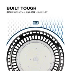 240W Black UFO LED High Bay Light - 38400 Lumens - 1000W Metal Halide Equivalent -Lighting Decoration Store builttoughls 5ehb240w 50k