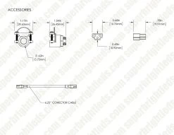LED Under Cabinet Light Fixture - 120V - Selectable CCT - 3000K / 4000K / 5000K - 8" - 6W -Lighting Decoration Store c fox accessory dim drawings