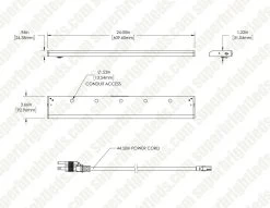 LED Under Cabinet Light Fixture - 120V - Selectable CCT - 3000K / 4000K / 5000K - 8" - 6W -Lighting Decoration Store c fox c fox cl2414wh3c90 dim drawing