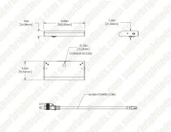 LED Under Cabinet Light Fixture - 120V - Selectable CCT - 3000K / 4000K / 5000K - 8" - 6W -Lighting Decoration Store c fox cl0806wh3c90 dim drawings 1