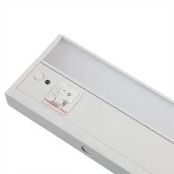 LED Under Cabinet Light Fixture - 120V - Selectable CCT - 3000K / 4000K / 5000K - 8" - 6W -Lighting Decoration Store c fox cl2414wh3c90 close angle 1