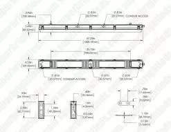 4ft LED Vapor Tight Strip Light - NSF Certified - Selectable Wattage And CCT - Up To 10,400 Lumens - 60W / 70W / 80W - 3000K / 3500K / 4000K / 5000K 9 4ft LED Vapor Tight Strip Light - NSF Certified - Selectable Wattage And CCT - Up To 10,400 Lumens - 60W / 70W / 80W - 3000K / 3500K / 4000K / 5000K -Lighting Decoration Store c2103 804f dim drawings 1