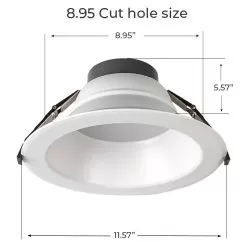 10" LED Commercial Recessed Downlight - Selectable CCT - Selectable Wattage - Dimmable - 2200-3300 Lumens 13 10" LED Commercial Recessed Downlight - Selectable CCT - Selectable Wattage - Dimmable - 2200-3300 Lumens -Lighting Decoration Store cdl10d sw3b sp33w dims