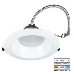 10" LED Commercial Recessed Downlight - Selectable CCT - Selectable Wattage - Dimmable - 2200-3300 Lumens