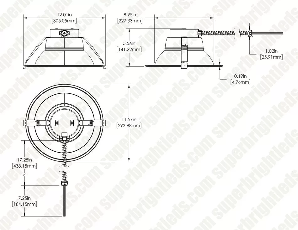 10" LED Commercial Recessed Downlight - Selectable CCT - Selectable Wattage - Dimmable - 2200-3300 Lumens 9 10" LED Commercial Recessed Downlight - Selectable CCT - Selectable Wattage - Dimmable - 2200-3300 Lumens - Image 9