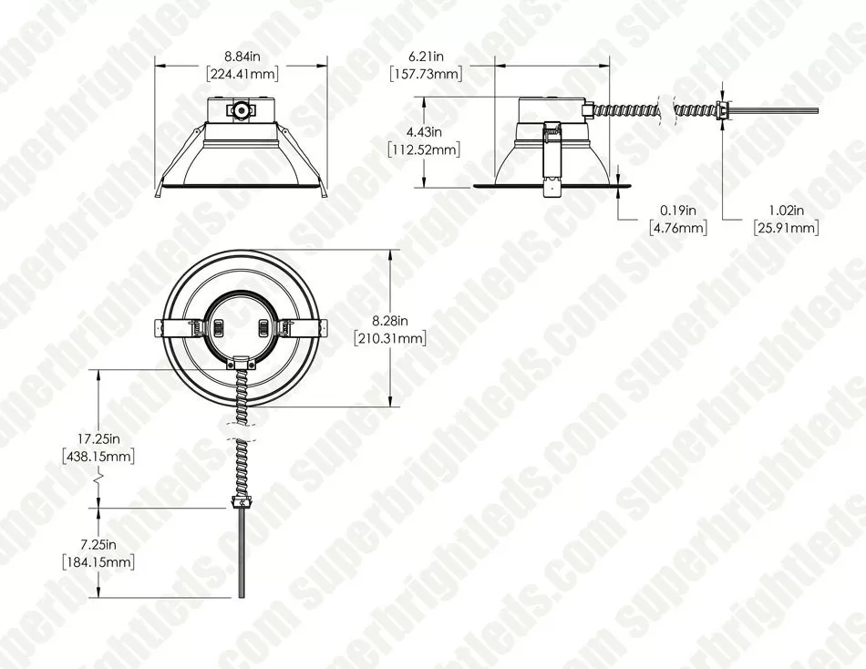 6" LED Commercial Recessed Downlight - Selectable CCT - Selectable Wattage - Dimmable - 800-1600 Lumens 9 6" LED Commercial Recessed Downlight - Selectable CCT - Selectable Wattage - Dimmable - 800-1600 Lumens - Image 9