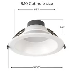 8" LED Commercial Recessed Downlight - Selectable CCT - Selectable Wattage - Dimmable - 1200-2200 Lumens -Lighting Decoration Store cdl8d sw3b sp22w dims