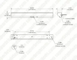 4' Linear LED Stairwell Corner Light - Battery Backup - 5,400 Lumens - 5000K -Lighting Decoration Store crn4 50k45 em