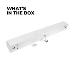 4' Linear LED Stairwell Corner Light - Battery Backup - 5,400 Lumens - 5000K -Lighting Decoration Store crn4 50k45 em whats in the box