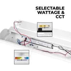 4’ LED Stairwell Fixture - Selectable Wattage - Selectable CCT - Up To 6,600 Lumens - 35W / 45W / 55W - 3500K / 4000K / 5000K 9 4’ LED Stairwell Fixture - Selectable Wattage - Selectable CCT - Up To 6,600 Lumens - 35W / 45W / 55W - 3500K / 4000K / 5000K -Lighting Decoration Store crn4 sw3c sp55 cct wattage