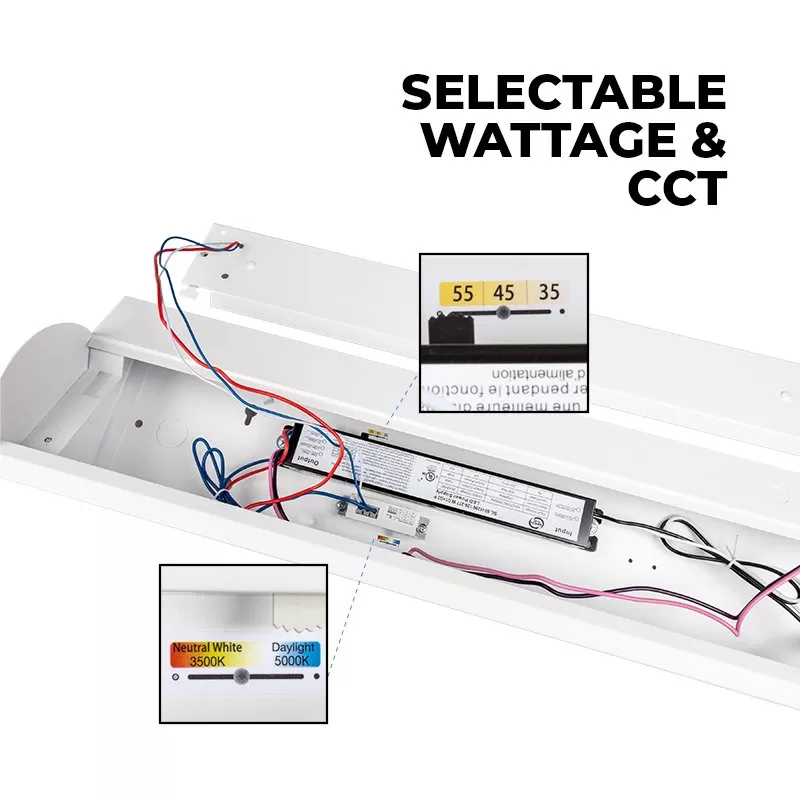 4’ LED Stairwell Fixture - Selectable Wattage - Selectable CCT - Up To 6,600 Lumens - 35W / 45W / 55W - 3500K / 4000K / 5000K 4 4’ LED Stairwell Fixture - Selectable Wattage - Selectable CCT - Up To 6,600 Lumens - 35W / 45W / 55W - 3500K / 4000K / 5000K - Image 4