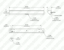 4’ LED Stairwell Fixture - Selectable Wattage - Selectable CCT - Up To 6,600 Lumens - 35W / 45W / 55W - 3500K / 4000K / 5000K 11 4’ LED Stairwell Fixture - Selectable Wattage - Selectable CCT - Up To 6,600 Lumens - 35W / 45W / 55W - 3500K / 4000K / 5000K -Lighting Decoration Store crn4 sw3c sp55 dim drawing
