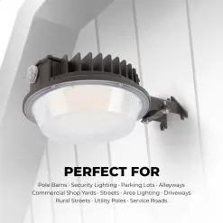 LED Dusk To Dawn Area Light - Integrated Photocell - Selectable CCT And Wattage - 72W / 96W / 120W - Up To 15,600 Lumens -Lighting Decoration Store ddal sw3b120 r1 perfect for0